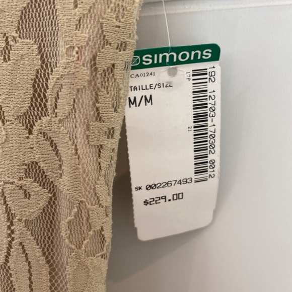 Gorgeous Tan Lace Dress - New with tags M - Picture 4 of 4